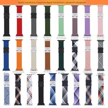Najlonasto pleteni kaiš za sat s padobranskom kopčom za Apple Watch Ultra 2 (Sportski stil, 22 g, kompatibilan s Apple Watch Ultra 2)