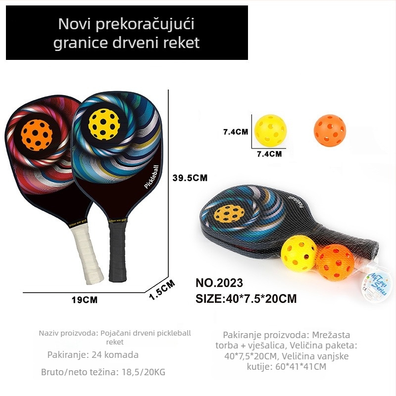 Pickleball reketa za obiteljsku igru na otvorenom (Materijal: plastika; Težina: 25 g; Marka: Happy Star Bear)