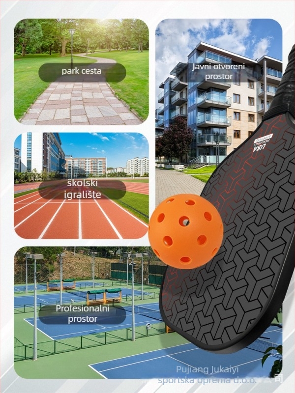 Fiberglass pickleball set paddle za odrasle i djecu, Kaiyi, 220 g, materijal: fiberglass