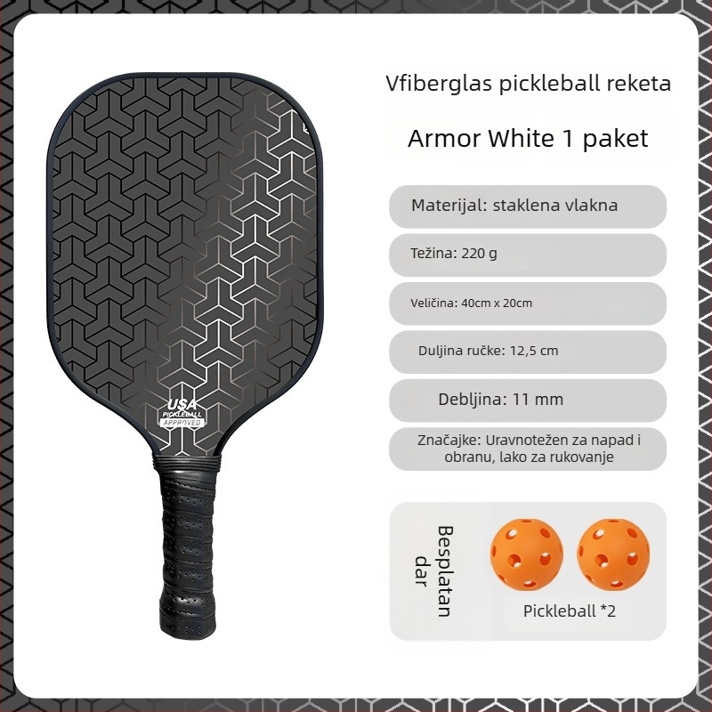 Fiberglass pickleball set paddle za odrasle i djecu, Kaiyi, 220 g, materijal: fiberglass