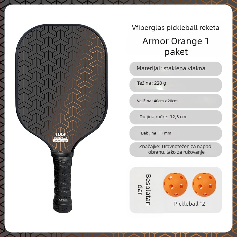 Fiberglass pickleball set paddle za odrasle i djecu, Kaiyi, 220 g, materijal: fiberglass