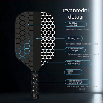 Lidakang pickleball reketa od fiberglasa, 230 g, kompletan set