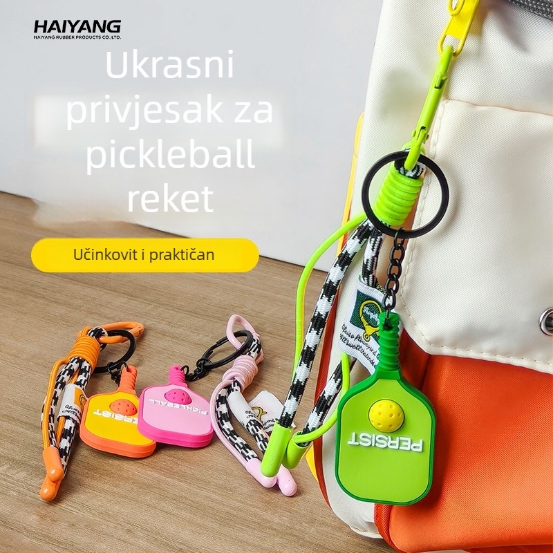 Kljucni lanac za pickleball od PVC-a, Haiyang marka, prilagodljiv, jednokratno pakiranje