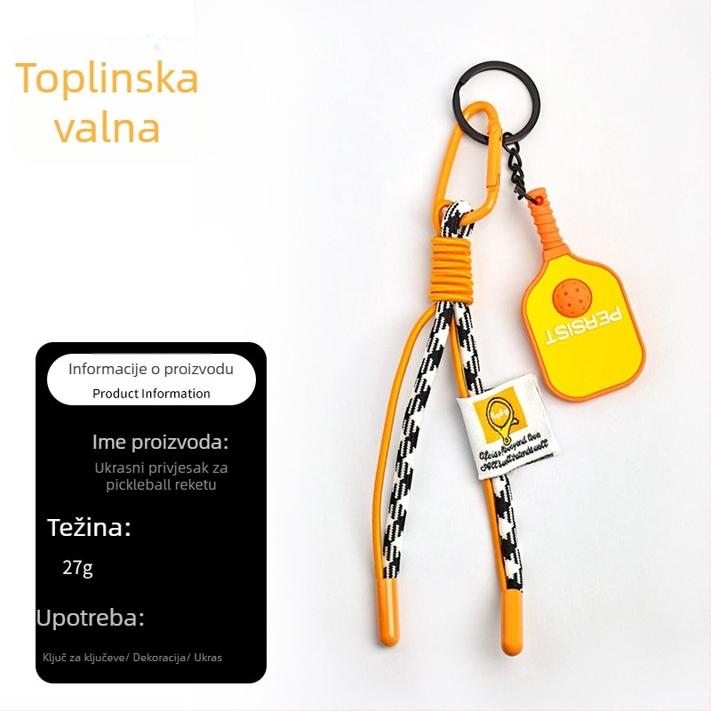 Kljucni lanac za pickleball od PVC-a, Haiyang marka, prilagodljiv, jednokratno pakiranje