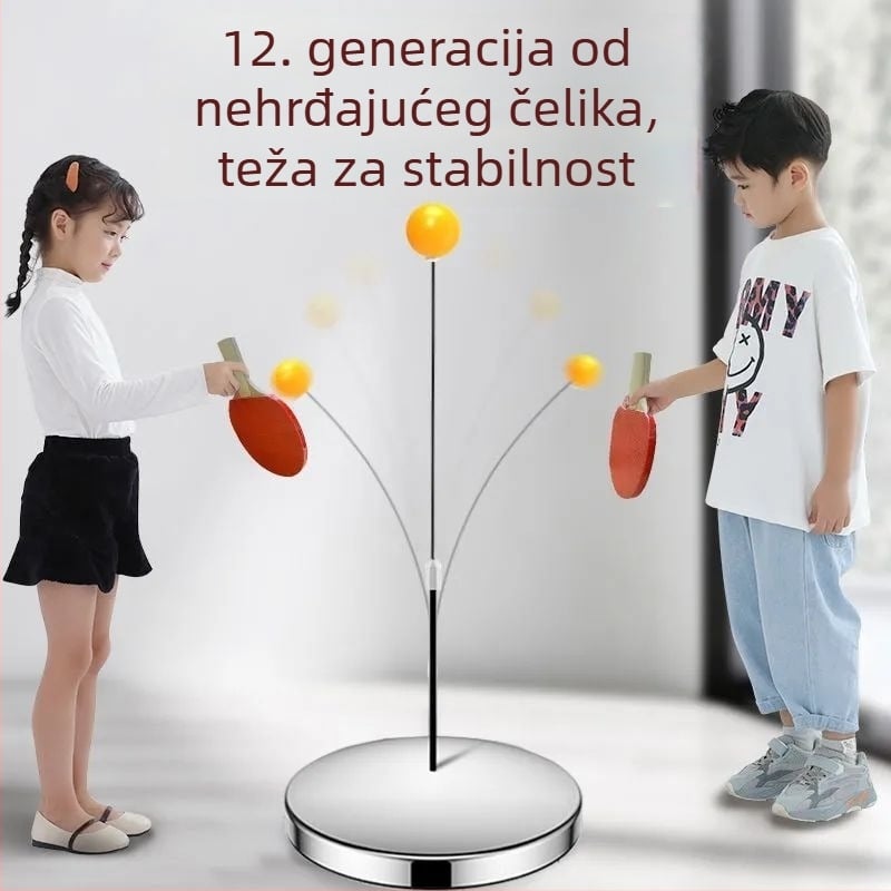 Unutarnji trener za stolni tenis, od nehrđajućeg čelika, za učenike, samostalno vježbanje, obrazovna igračka.