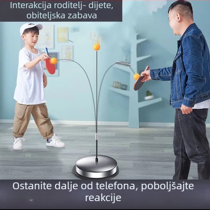 Unutarnji trener za stolni tenis, od nehrđajućeg čelika, za učenike, samostalno vježbanje, obrazovna igračka.