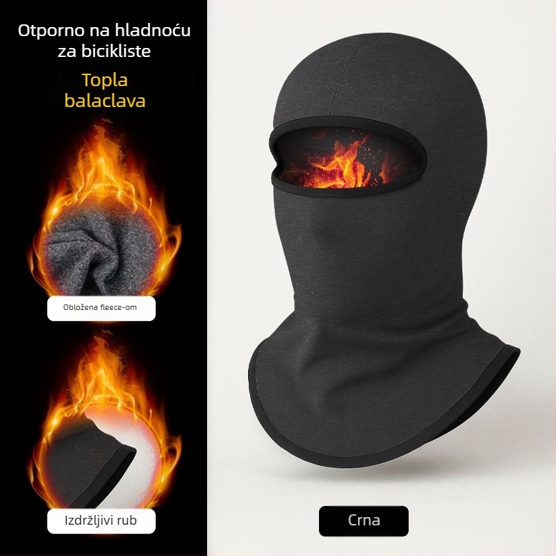 Cjelovita maska za vožnju biciklom u jesen-zimu, kapuljača i vrat u jednom, poliester, za odrasle, stil: vježbanje, namjena: biciklizam, mogućnost prilagođavanja, Makino fox