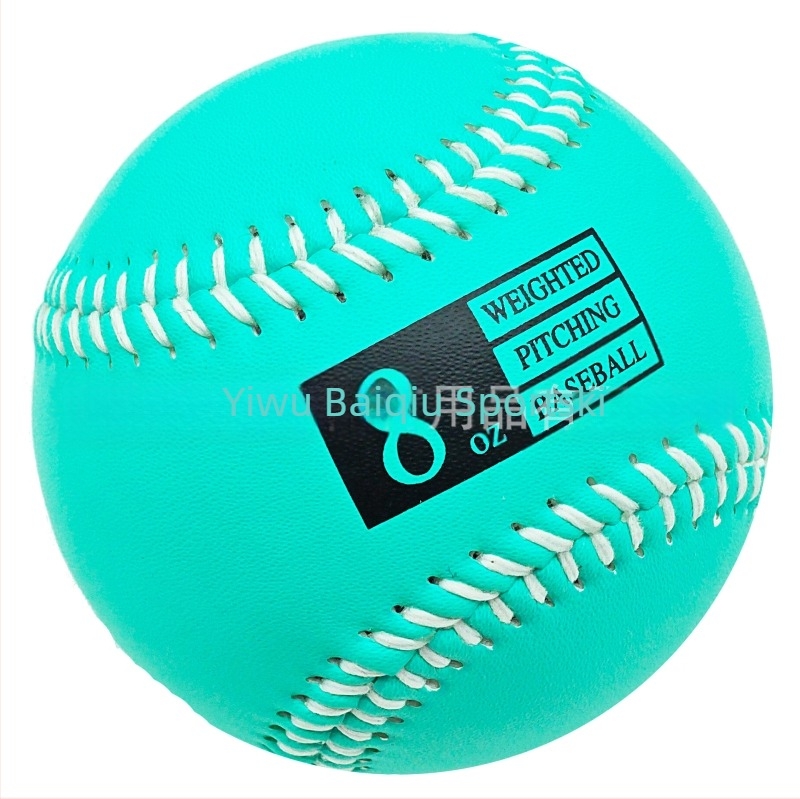 Težak trening baseball lopta – imitacijska koža, težina 3–12 oz, jezgro od korka s vlaknima vune, prilagodljiv logotip