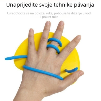 Perajka za ruku tipa dlana za odrasle – ABS + silikon gel, marka HHS, slobodni stil plivanja