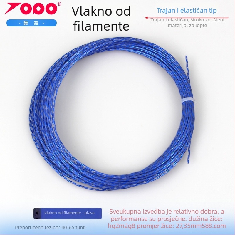 Poliesterske strune za reketa – otporne na udarce, za tenis; marka Collect Benefits; pogodné za tenis, stolni tenis i badminton