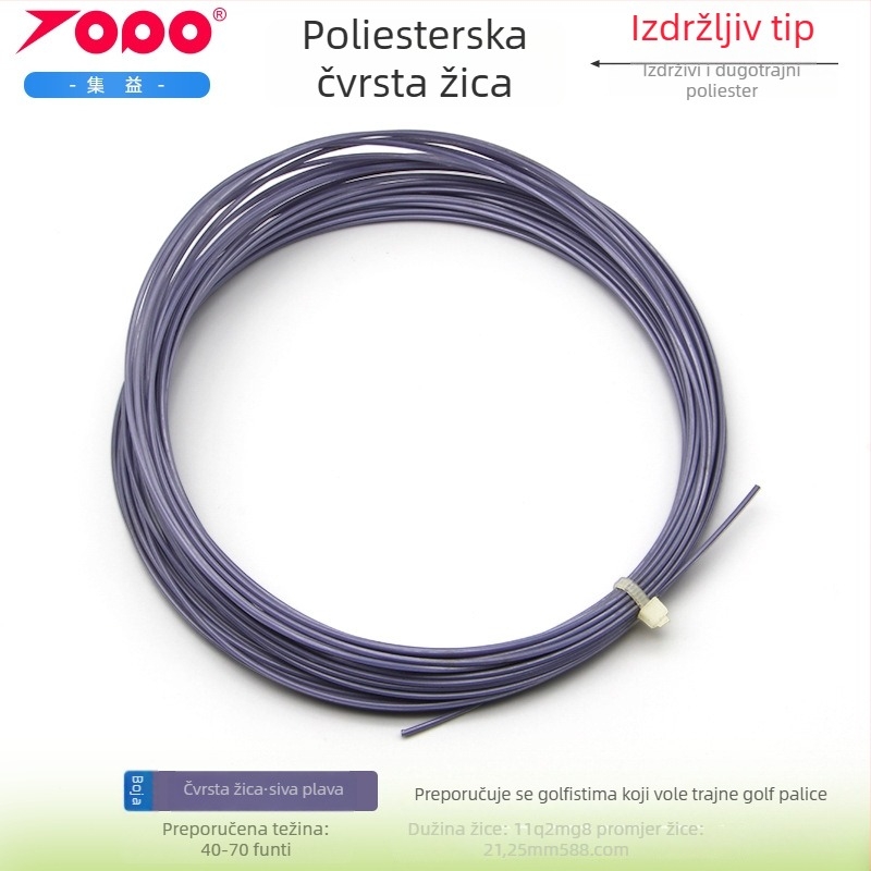 Poliesterske strune za reketa – otporne na udarce, za tenis; marka Collect Benefits; pogodné za tenis, stolni tenis i badminton