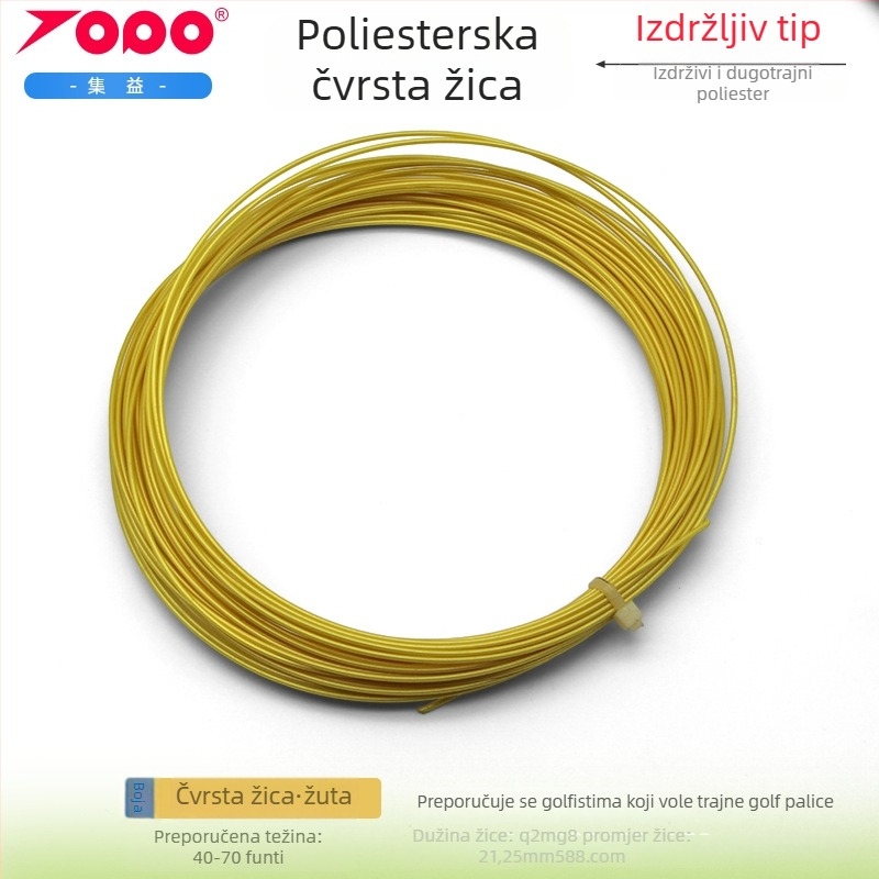 Poliesterske strune za reketa – otporne na udarce, za tenis; marka Collect Benefits; pogodné za tenis, stolni tenis i badminton