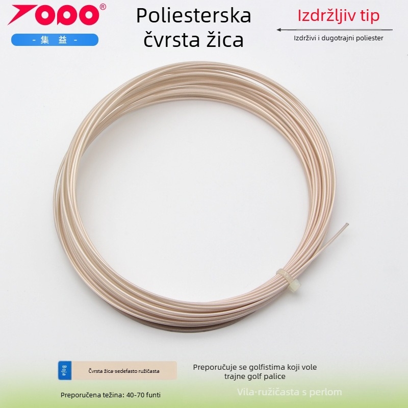 Poliesterske strune za reketa – otporne na udarce, za tenis; marka Collect Benefits; pogodné za tenis, stolni tenis i badminton