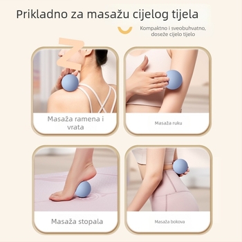 Miofascijalna masažna lopta - silikon, ne napuhuje se, za ramena, vrat, noge i leđa