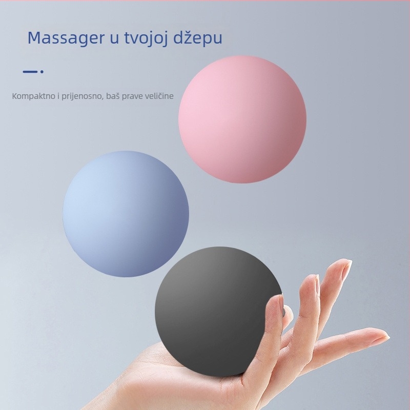 Miofascijalna masažna lopta - silikon, ne napuhuje se, za ramena, vrat, noge i leđa