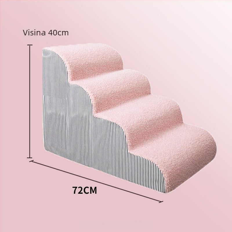 Pasje stepenice uz krevet – velur, uklonjive i perive, rampa za kućne ljubimce