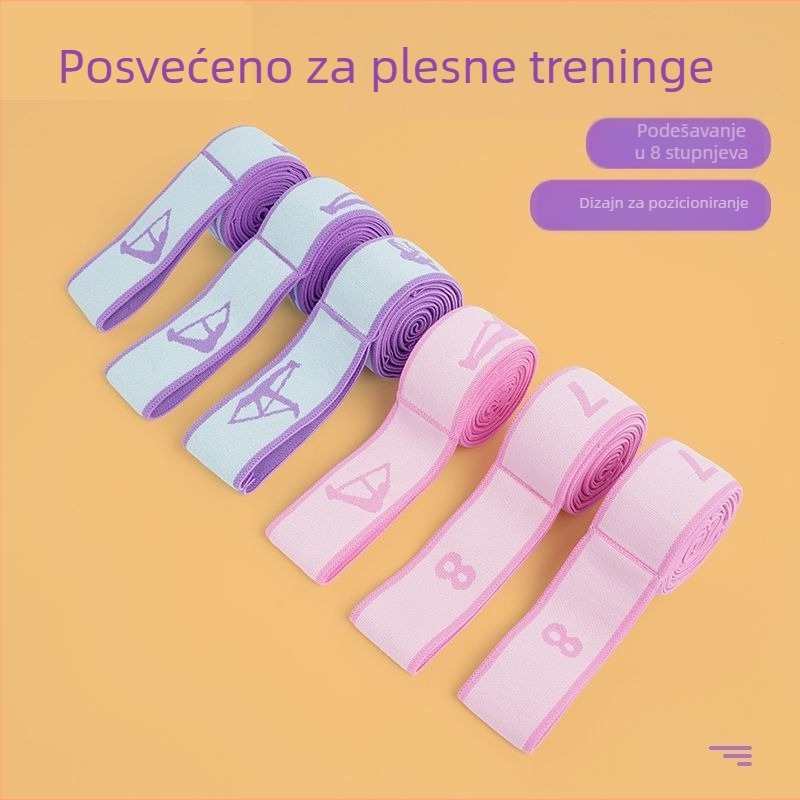Elastični pojas za jogu i pilates — istezanje leđa, plesno istezanje, kućni trening za žene, pojas za trening (Materijal: Drugo; Značka: Flying sword)
