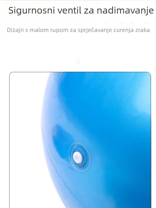 Jen Sang-hung PVC joga lopta – 900 g, napuhljiva, prilagodljiva, za fitness i ljepotu tijela