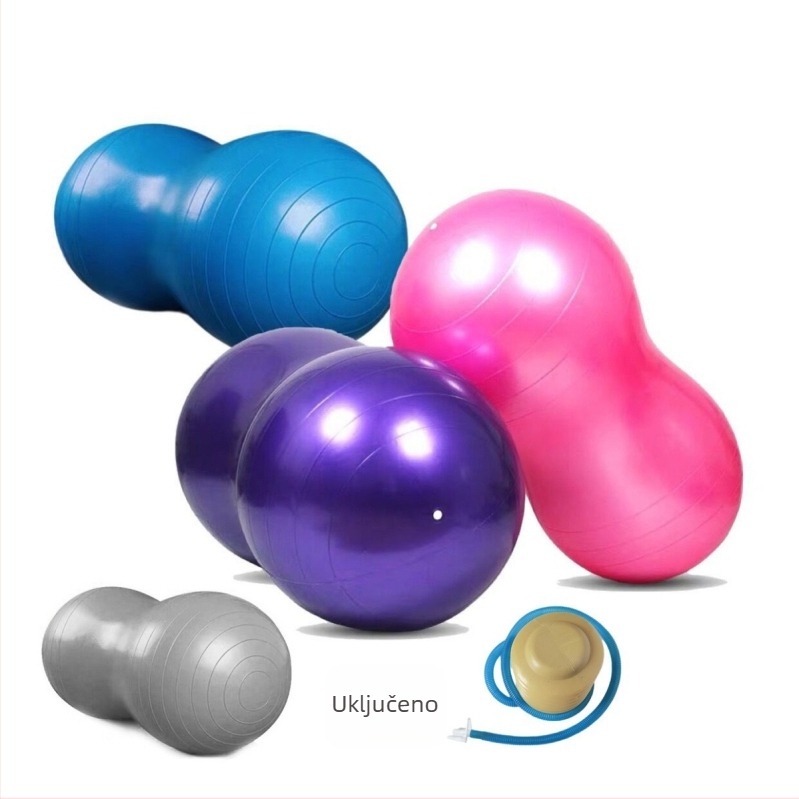 Jen Sang-hung PVC joga lopta – 900 g, napuhljiva, prilagodljiva, za fitness i ljepotu tijela