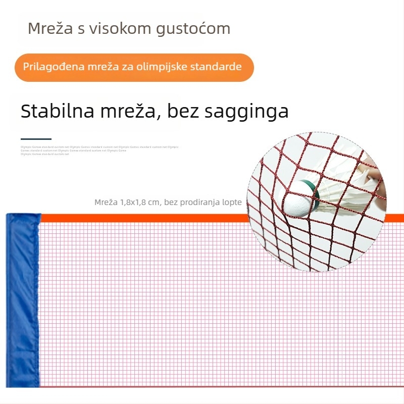 Stalak za mrežu za badminton, sklopivi i prijenosni dizajn, Mingqi Sports, prilagođavanje dostupno, pogodno za stolni tenis i badminton, dopušta privatne marke
