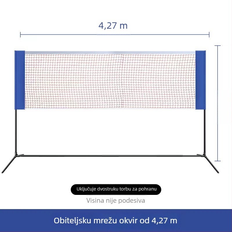 Stalak za mrežu za badminton, sklopivi i prijenosni dizajn, Mingqi Sports, prilagođavanje dostupno, pogodno za stolni tenis i badminton, dopušta privatne marke