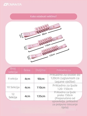 Ovanda dječja baletna elastična traka za trening, 12-segmentni dizajn