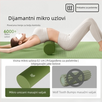 Čvrsti pjenasti valjak za masažu leđa i nogu — opuštanje mišića, pomoć za jogu za početnike