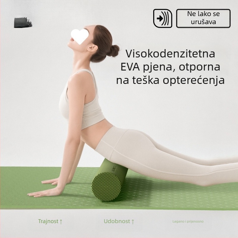 Čvrsti pjenasti valjak za masažu leđa i nogu — opuštanje mišića, pomoć za jogu za početnike