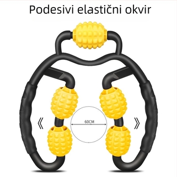 Petokotačni masažer za noge s joginim prstenom – opuštanje mišića bedara i listova uz rotacijski masažni učinak, pomoć za jogu