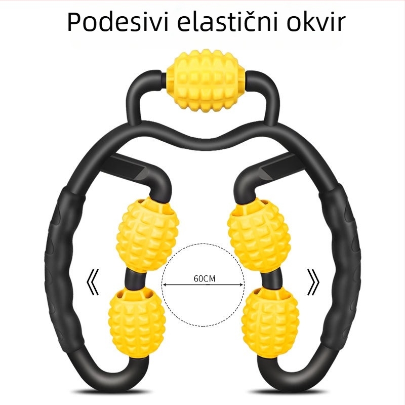 Petokotačni masažer za noge s joginim prstenom – opuštanje mišića bedara i listova uz rotacijski masažni učinak, pomoć za jogu