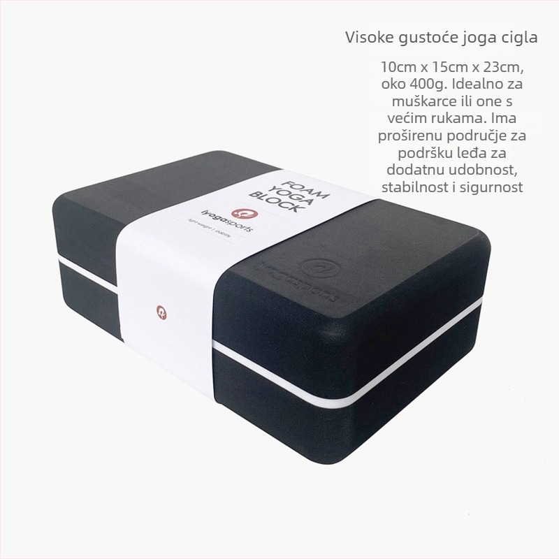 IyogaSports blok za jogu - EVA blok visoke gustoće s zaobljenim kutovima, profesionalna klasa, 300 g