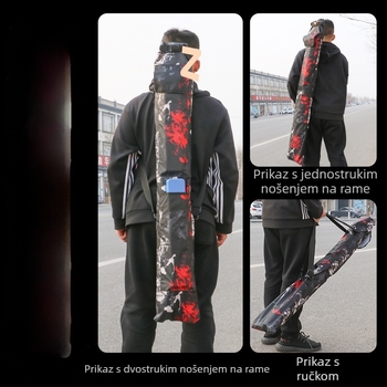 Torba preko ramena za štap za ribolov i kišu, PVC materijal, sklopiva i prijenosna