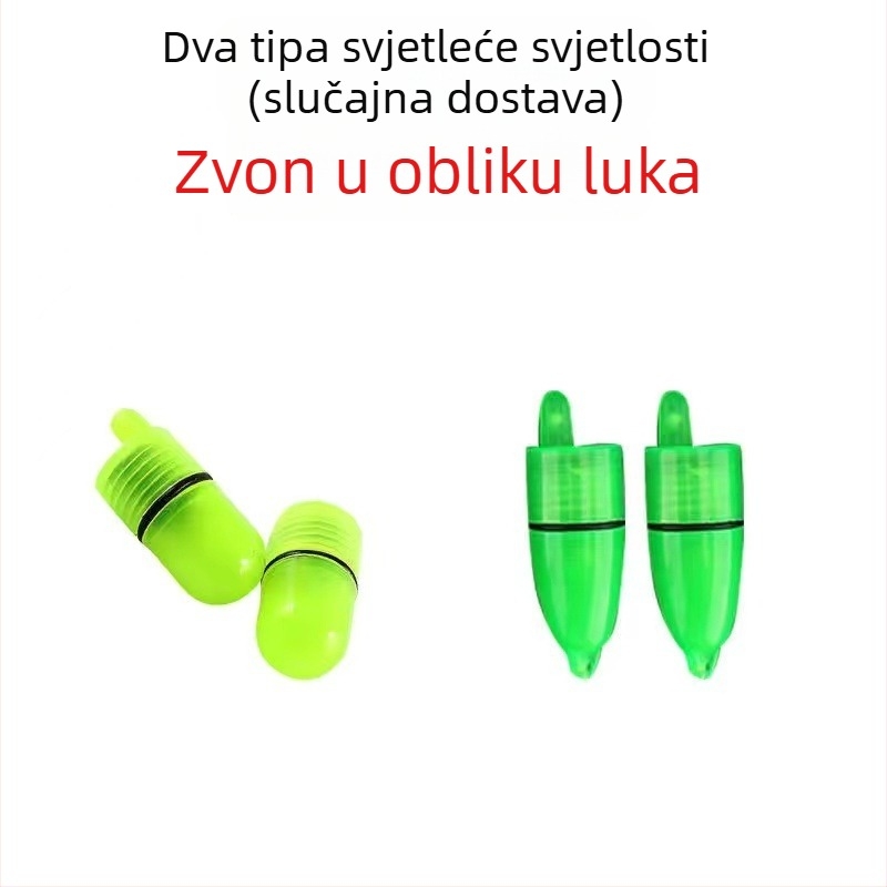 Zvonac za morski ribolov na štapu s osvjetljenjem i alarmom protiv ispadanja – dvostruki zvon, metal, Wenxing