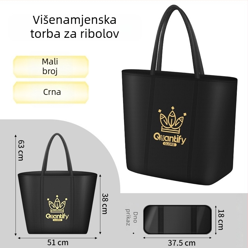 Torba za ribolovnu opremu — platno, vodootporna, sklopiva, prijenosna