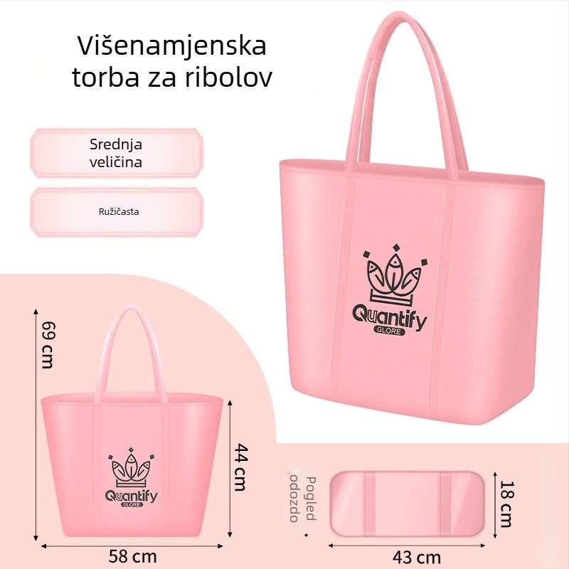 Torba za ribolovnu opremu — platno, vodootporna, sklopiva, prijenosna