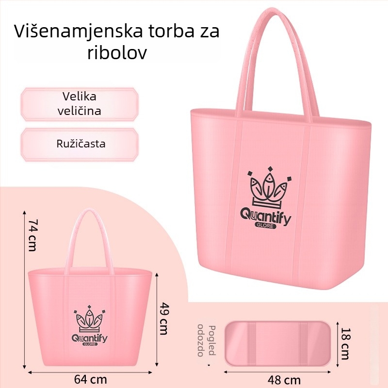 Torba za ribolovnu opremu — platno, vodootporna, sklopiva, prijenosna