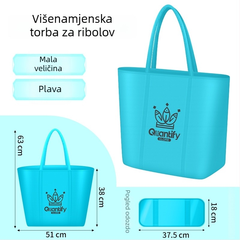 Torba za ribolovnu opremu — platno, vodootporna, sklopiva, prijenosna