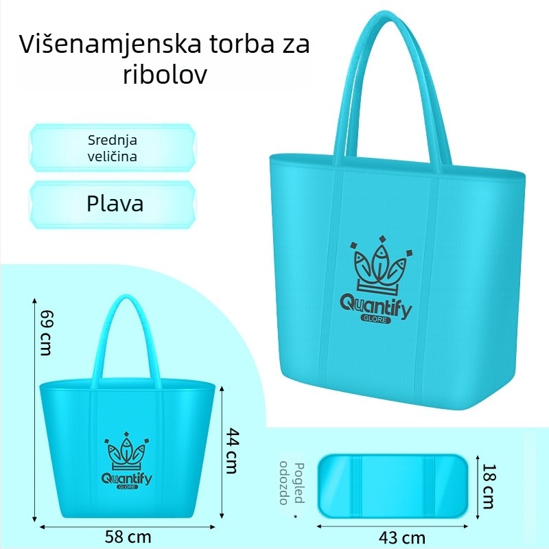 Torba za ribolovnu opremu — platno, vodootporna, sklopiva, prijenosna