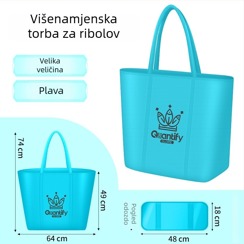 Torba za ribolovnu opremu — platno, vodootporna, sklopiva, prijenosna