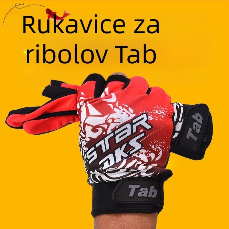 Tab ribarske rukavice za mamce, vodootporne, prozračne, UV zaštita, pet prstiju dizajn