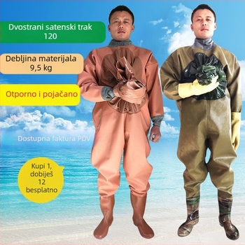 Cjeloviti vodootporni ribolovni kombinezon, jednodijelni, debeli materijal, proljeće, za muškarce