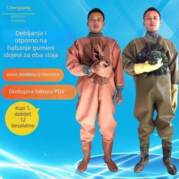 Cjeloviti vodootporni ribolovni kombinezon, jednodijelni, debeli materijal, proljeće, za muškarce