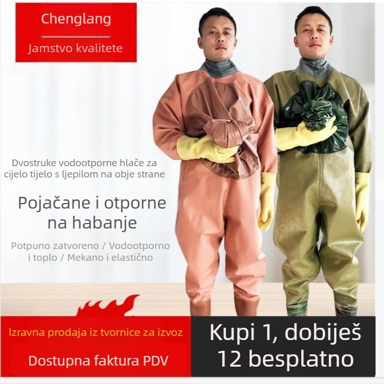 Cjeloviti vodootporni ribolovni kombinezon, jednodijelni, debeli materijal, proljeće, za muškarce