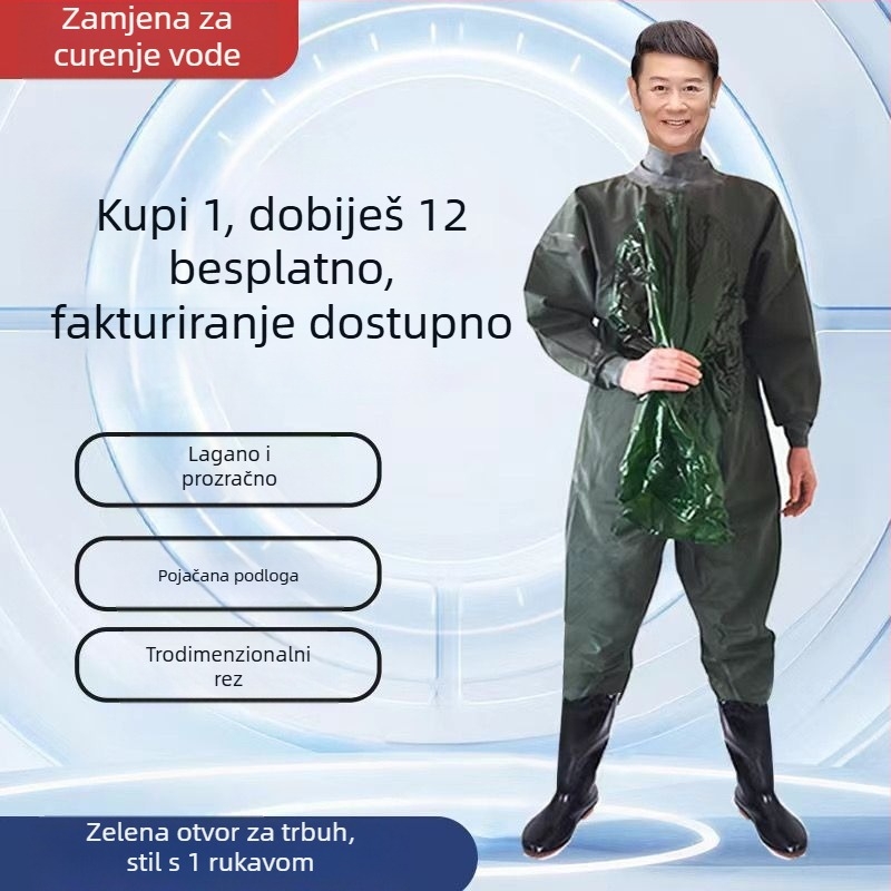 Cjeloviti vodootporni ribolovni kombinezon, jednodijelni, debeli materijal, proljeće, za muškarce