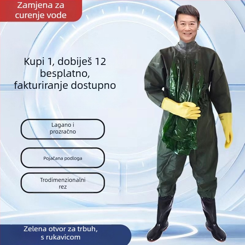 Cjeloviti vodootporni ribolovni kombinezon, jednodijelni, debeli materijal, proljeće, za muškarce