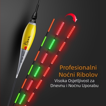 Visoko osjetljiv indikator grize s promjenom boje, svijetleći elektronički plovak s gravitacijskim senzorom, dnevno/noćna upotreba za šarana