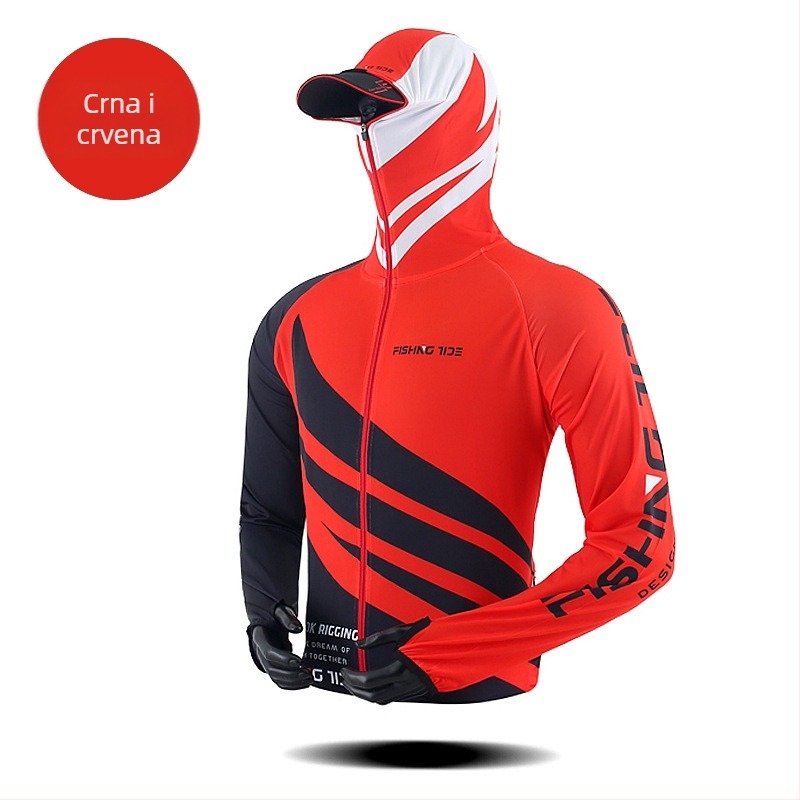 Unisex ribičko odijelo s UV zaštitom, od led silke tkanine, prozračno, brzo se suši, protiv komaraca, za outdoor ribolov.