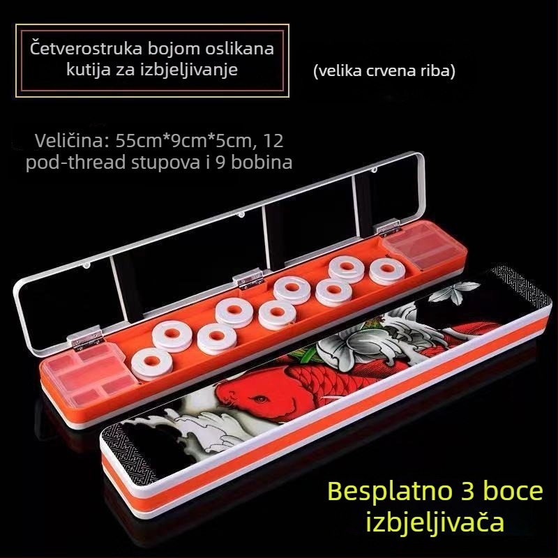 Višefunkcionalna kutija za ribolov – tri u jedan, trostruki slojevi, velika zapremina za najlon