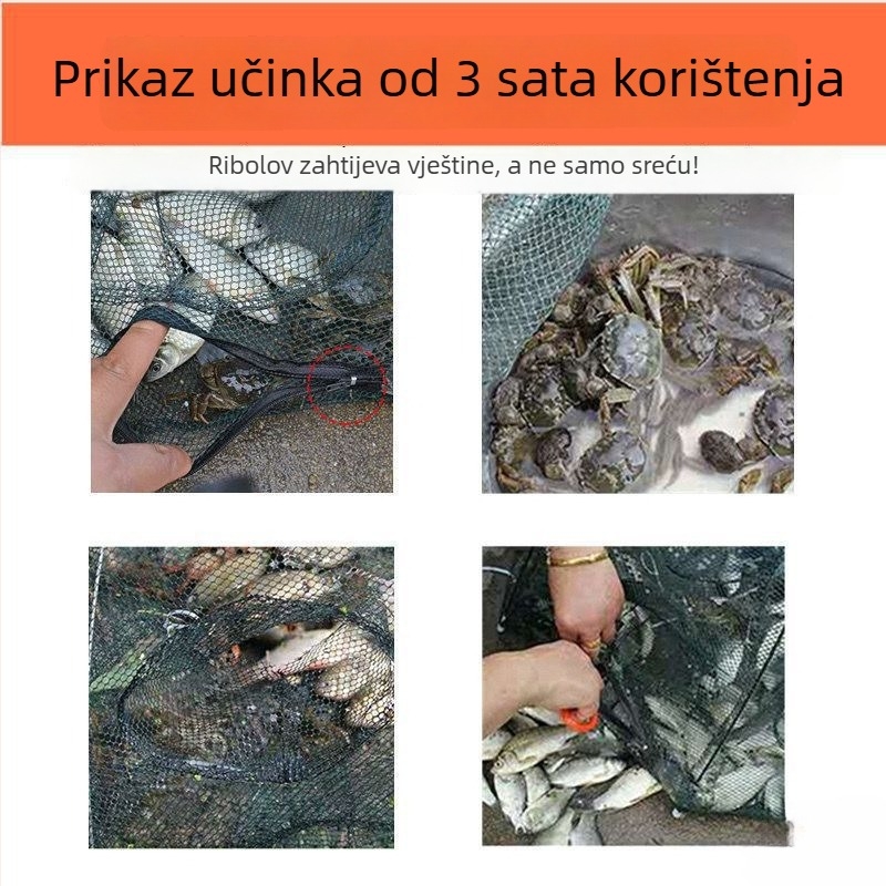 Tai Lane mreža za zaštitu ribolova, sklopiva kutija za škampe, mreža s kišom, svila