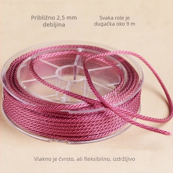 DIY pleteni nakit, najlon žica, strojno pletenje, originalni dizajn